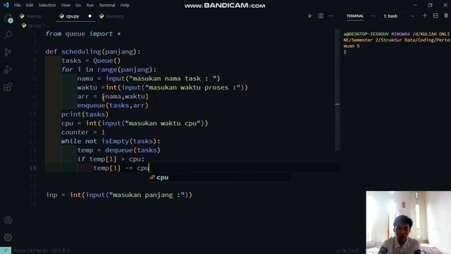 Scheduling CPU dengan Queue (Python) смотреть онлайн