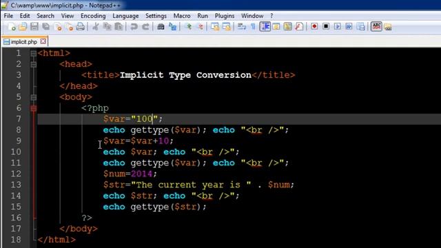 PHP & MySQL Tutorial 19 Implicit Type Conversion YouTube смотреть онлайн