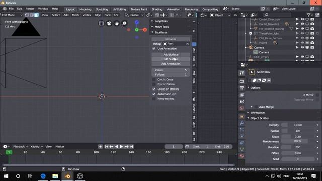 BSurfaces addon Blender 2.8 смотреть онлайн