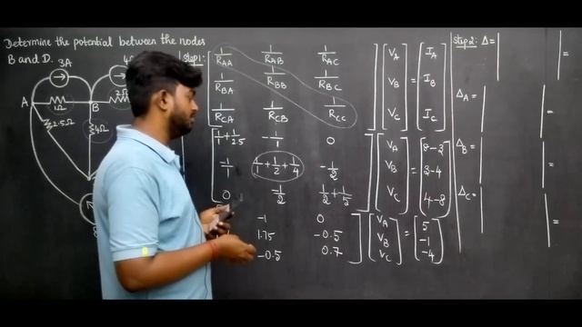 Nodal Analysis 3x3 Matrix problem in Tamil Circuit Analysis Unit 1 DC Circuit Analysis in Tamil смотреть онлайн