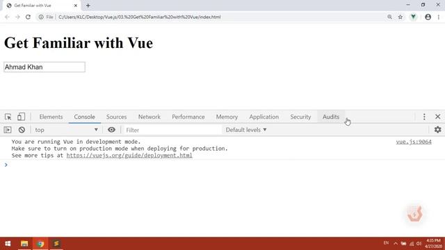 Vue.js | Get Familiar | د Vue.js سره بلدتيا смотреть онлайн