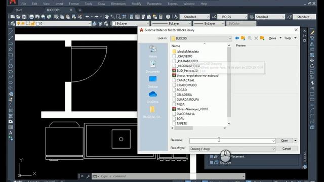 Forma simples de como inserir blocos no AutoCad смотреть онлайн