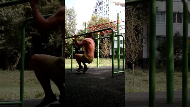 Stretching legs on parallel bars смотреть онлайн