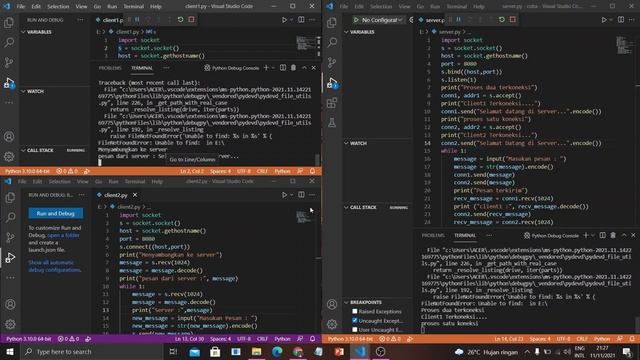 aplikasi Chatting / messaging menggukana socket programming di python смотреть онлайн