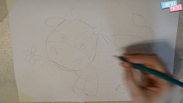 РИСУЕМ КОРОВУ смотреть онлайн