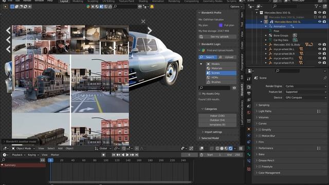 BlenderKit PRO (Full Plan) review inside Blender v3.4a смотреть онлайн