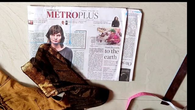 Basic blouse paper cutting in Telugu/perfect Blouse Cutting on the paper/How to cut paper of Blouse