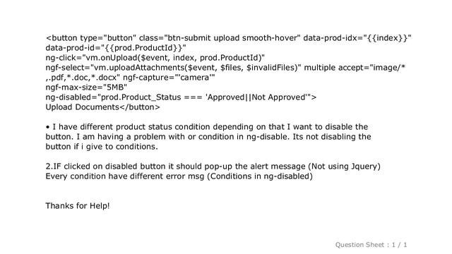 HTML : I want to give multiple conditions in ng-disabled смотреть онлайн