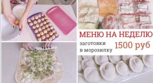 ЗАГОТОВКИ В МОРОЗИЛКУ / ПОЛУФАБРИКАТЫ НА НЕДЕЛЮ