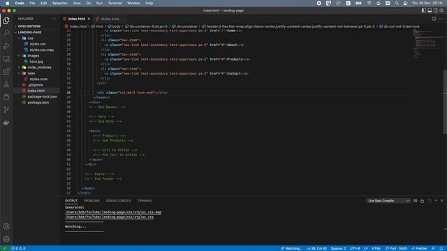 Bootstrap 5 and Sass Tutorial for Beginners | Build a Landing Page From Scratch смотреть онлайн