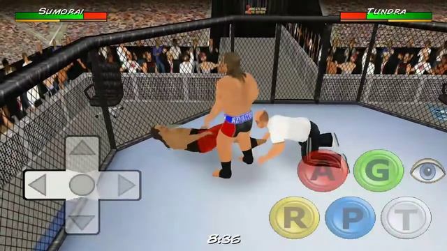 Wrestling Revolution 3d gameplay. How to win "Shoot fight" match by stoppage and win. смотреть онлайн