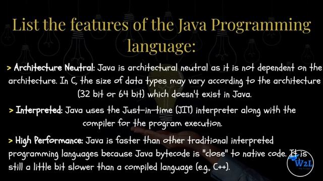 List the features of the java programming language | Lecture 3 смотреть онлайн