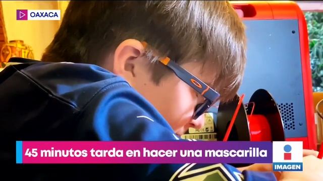 Niño de 12 años crea mascarilla para proteger a personal de salud смотреть онлайн
