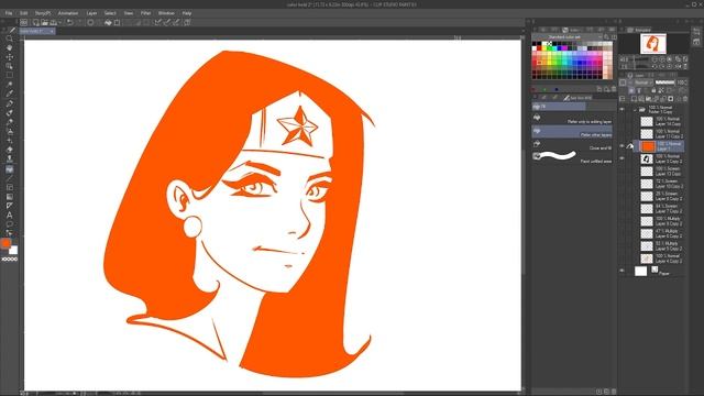 EASY way to change line color in CLIP STUDIO PAINT | Tips/Tutorial смотреть онлайн