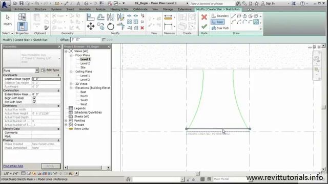 Revit Stairs tutorial #2 - Sketching the Staircase Form смотреть онлайн