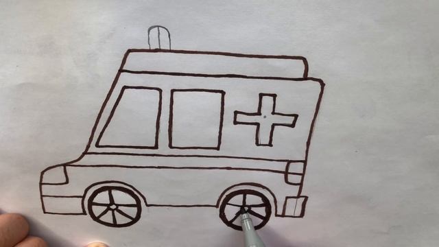 Drawing ambulance, step by step is very simple. Ресуем скорую помощь , шаг за шагом очень просто. смотреть онлайн