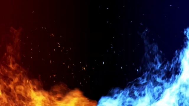 ?? Fire & Ice Red Blue Flames Fire VJ Loop Video Background for Edits смотреть онлайн