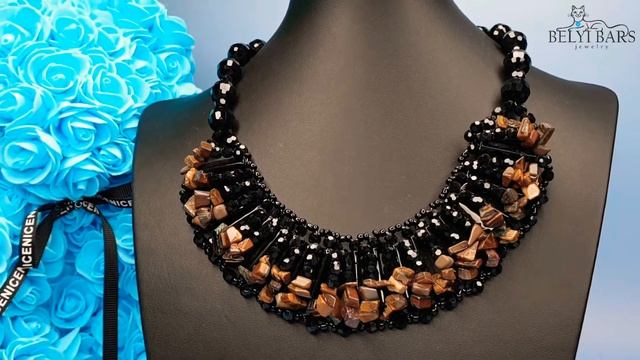 Колье оригинальное Тигровый глаз смотреть онлайн