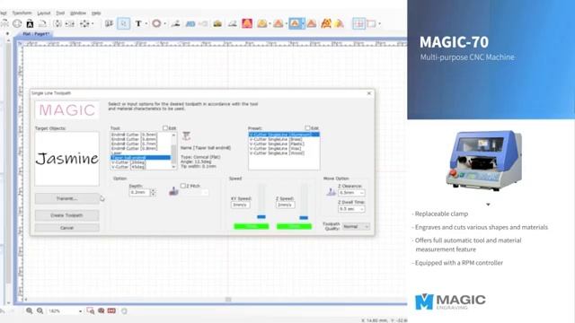 Ювелирный фрезерно - гравировальный станок Magic 70 смотреть онлайн