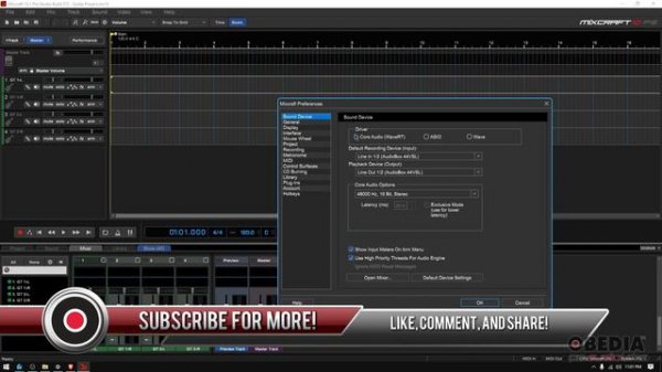 Acoustica Mixcraft 10 Pro Studio: How to Set Up an Audio Interface #mixcraft