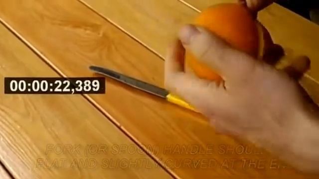 Как быстро очистить апельсин (с help ножа и вилки) смотреть онлайн