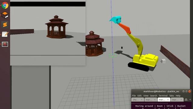 Excavator Crane Complete control with Keyboard Keys with python | Gazebo ROS смотреть онлайн