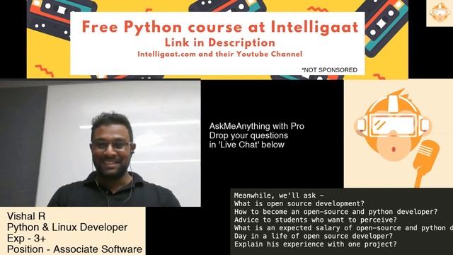 How to become Python and Linux Developer? interview with Vishal Vijayraghavan смотреть онлайн