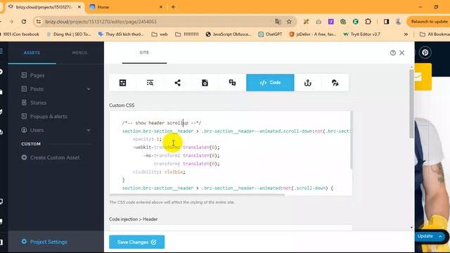 Hide header on scroll down, show on scroll up | Brizy tips and tricks смотреть онлайн