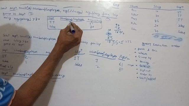 SQL server Having and where explained with example смотреть онлайн