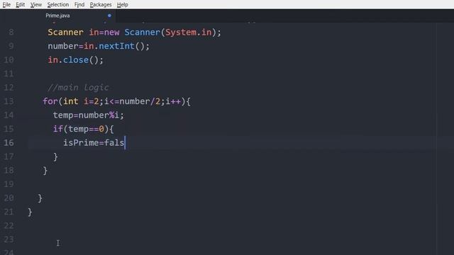 Prime or Not using java смотреть онлайн