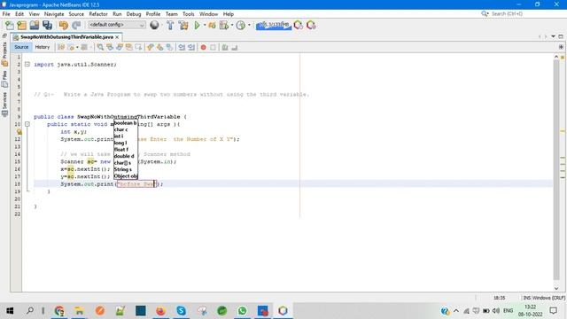 Java Program swap two numbers without using third variable смотреть онлайн