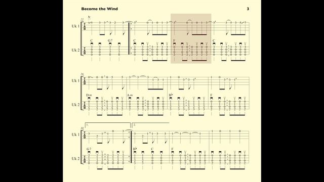 Become the Wind / The Cat Returns (Ukulele Duet) [TAB] смотреть онлайн