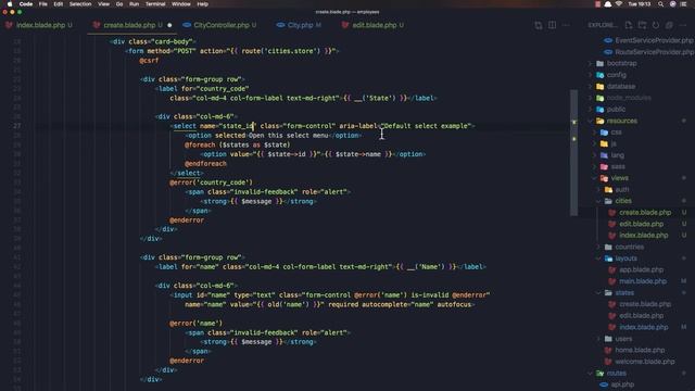 11 Employees Management Application with Laravel and Vuejs - City CRUD смотреть онлайн