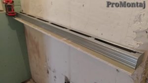 Полка из гипсокартона на стене, санузел. Весь монтаж.