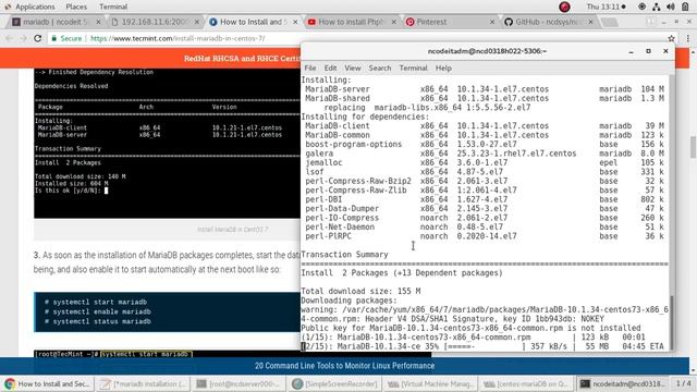 How to Install Mariadb / Mysql in CentOS 7-by-NCD0318H022 смотреть онлайн