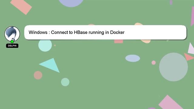 Windows : Connect to HBase running in Docker смотреть онлайн