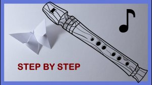 Как нарисовать флейту \\ How to draw a Flute // Flute Instrument \\ музыкальный инструмент