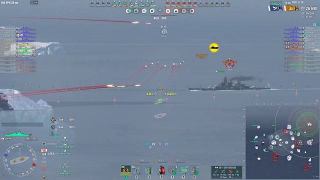 Линейный крейсер Рига СССР 9 уровень.World of Warships смотреть онлайн