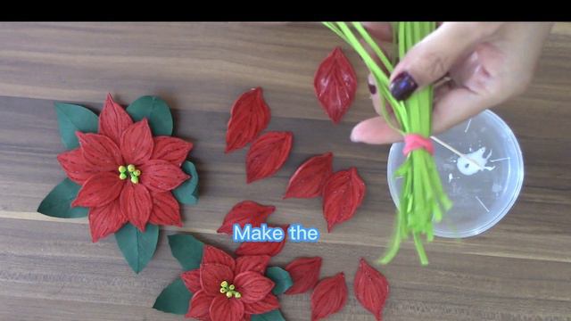 How To Quill Poinsettia (DIY Poinsettia) #poinsettia #quilling