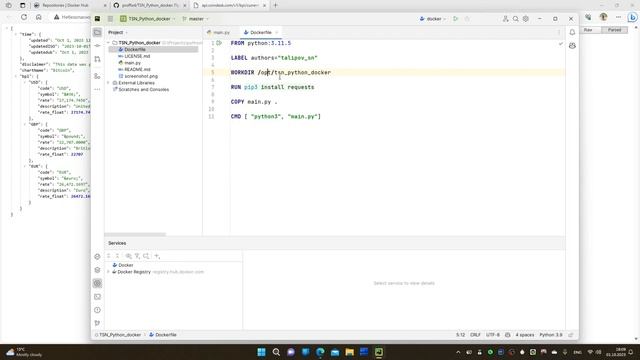 Создание программы на Python для Docker смотреть онлайн