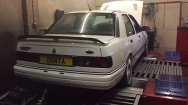 Ford Sierra Cosworth pops and bangs dyno run смотреть онлайн