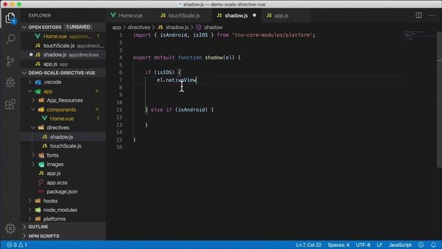 NativeScript Vue Directive Part 2: Shadow | NativeScript Tutorial смотреть онлайн