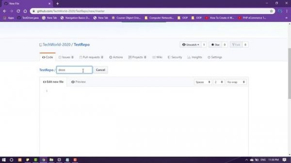 How to create a folder in Github Repository