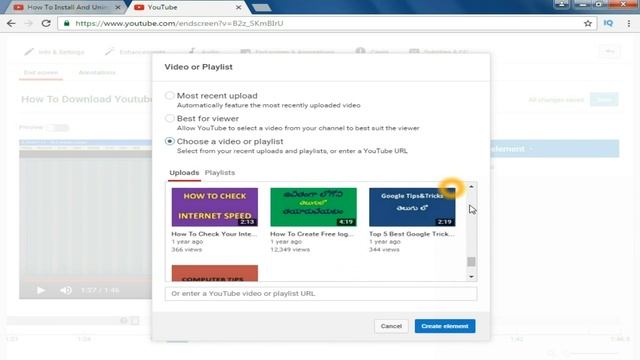 How To Add End Screen Annotations Editor Your Youtube Vidoes I Telugu Tech Video Tutorials смотреть онлайн