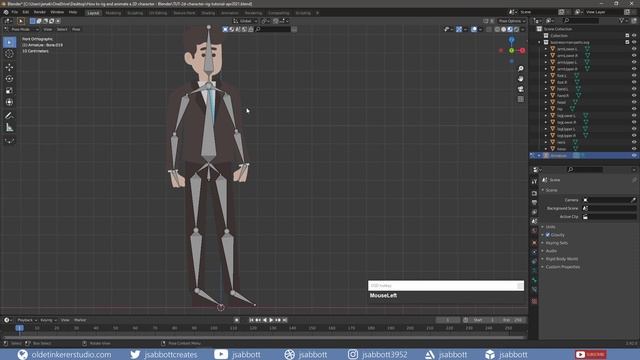 How to rig a 2D character in Blender [2.92] смотреть онлайн
