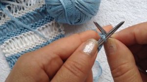 Эластичный узелковый набор петель #Узор спущенные петли