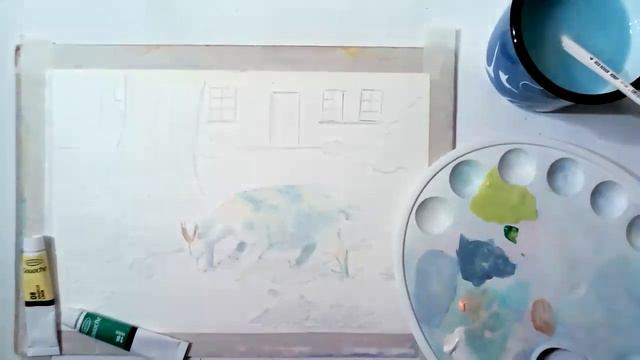 'Goat in the garden' by Hans am Ende [lesson recording] painting for children смотреть онлайн