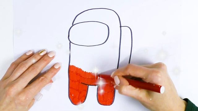 How to draw AMONG US - Рисуем Амонгас для детей - Bolalar uchun Among Us chizish смотреть онлайн