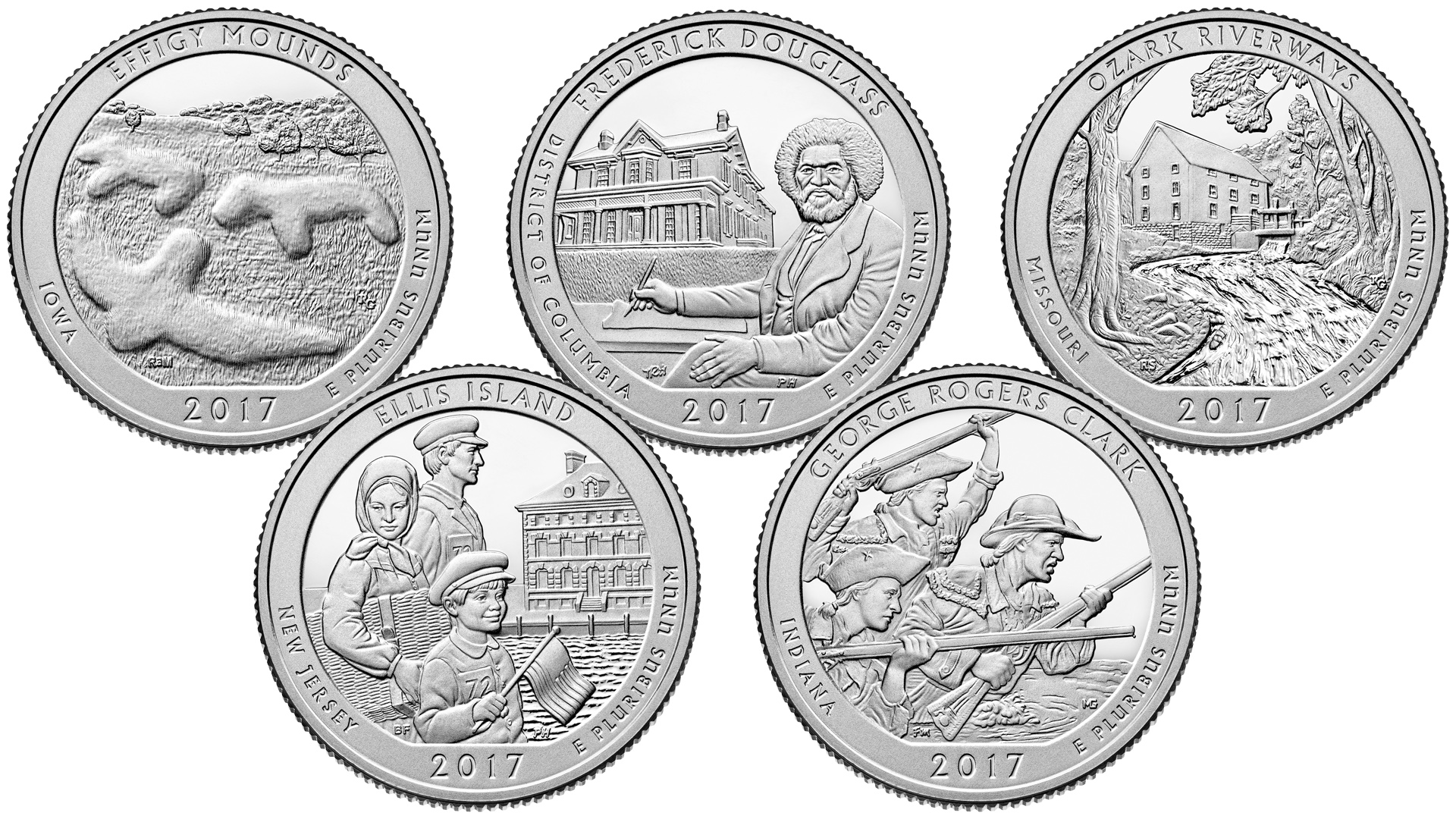 Монеты 25 центов из серии Прекрасная Америка выпуска 2017 года. смотреть онлайн