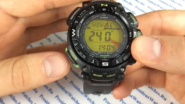 Как настроить часы Casio ProTrek PRG-240-1B - инструкция Watch-Forum.RU смотреть онлайн